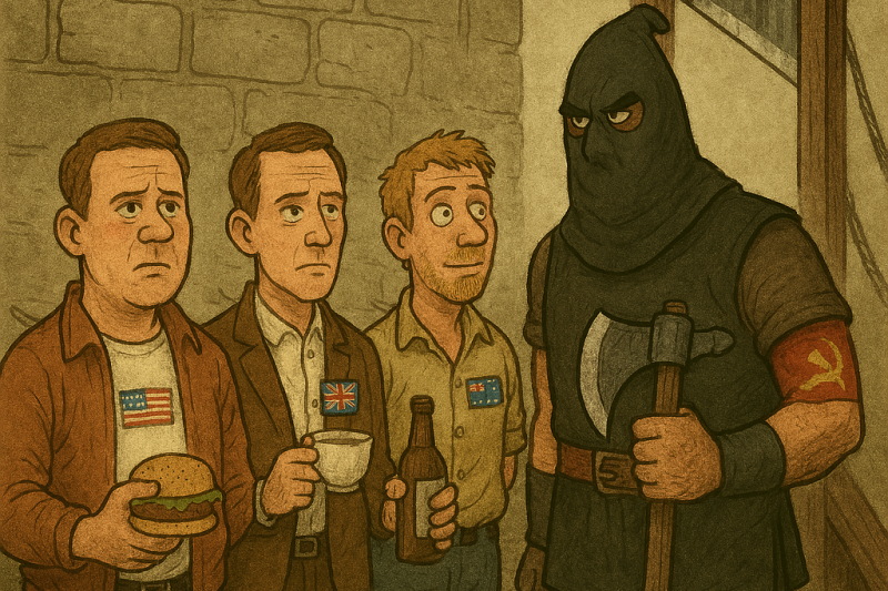 🪓 Last Laughs in Russia: The American, the Brit, and the Aussie Face the Executioner